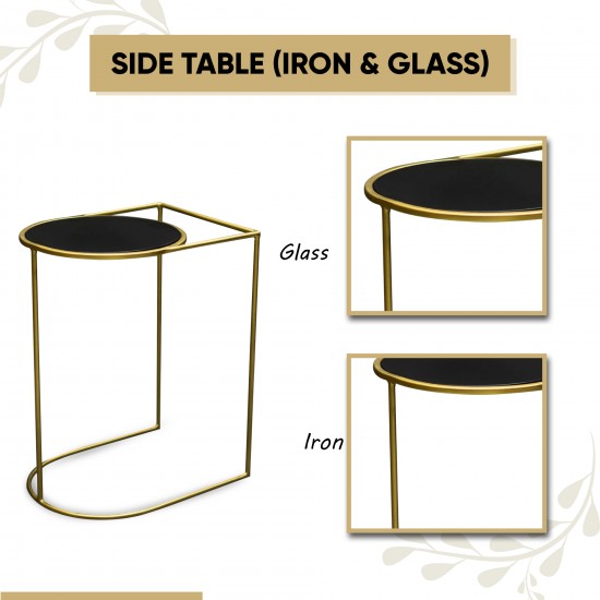 Side Table (IRON & GLASS)